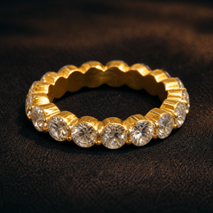 925 Sterling Silver White CZ Eternity Stack Ring - primary product image - Tarashya Jewels