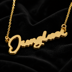 Custom Name Necklace - 925 Sterling Silver - close-up detail - Tarashya Jewels