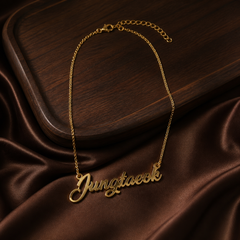 Custom Name Necklace - 925 Sterling Silver - flat lay - Tarashya Jewels