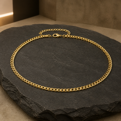 3 mm Cuban Chain - Brass - primary product image - Tarashya Jewels