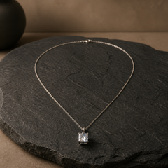 White CZ Pendant Necklace - 925 Sterling Silver - primary product image - Tarashya Jewels