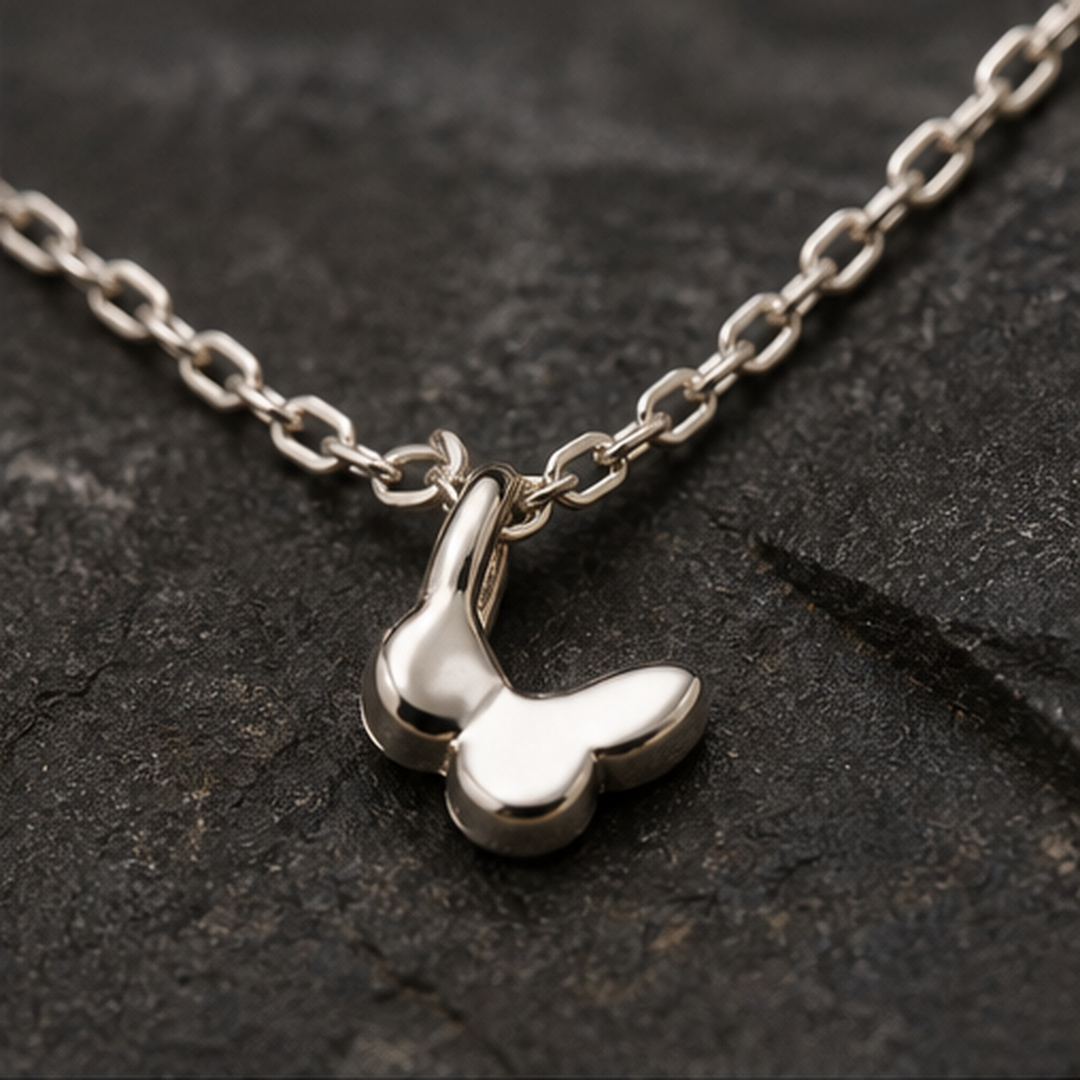 Butterfly Dainty Necklace - 925 Sterling Silver - close-up detail - Tarashya Jewels