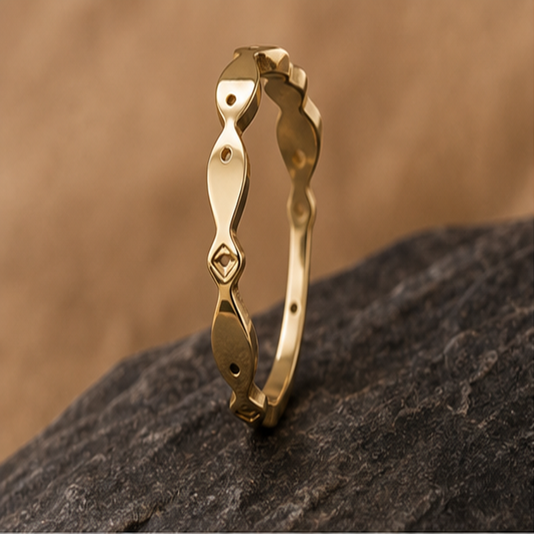 Fish School Dainty Ring - Brass - primary product image - Tarashya Jewels