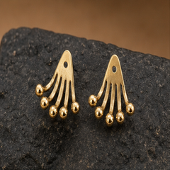 Ear Jacket Earrings - Brass - primary product image - Tarashya Jewels