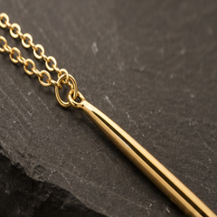 Anime-Inspired Needle Drop Earrings - Brass - close-up detail - Tarashya Jewels