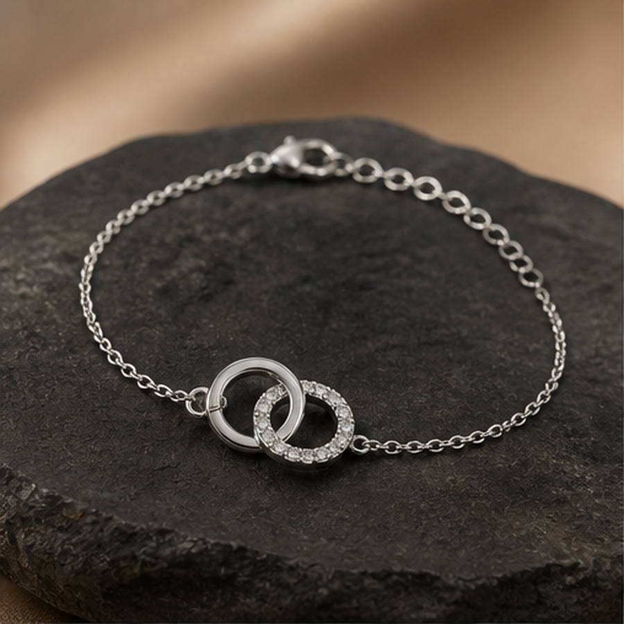 Eternity Link Bracelet - 925 Sterling Silver - primary product image - Tarashya Jewels
