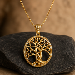 Tree of Life Necklace - Brass - primary product image - Tarashya Jewels