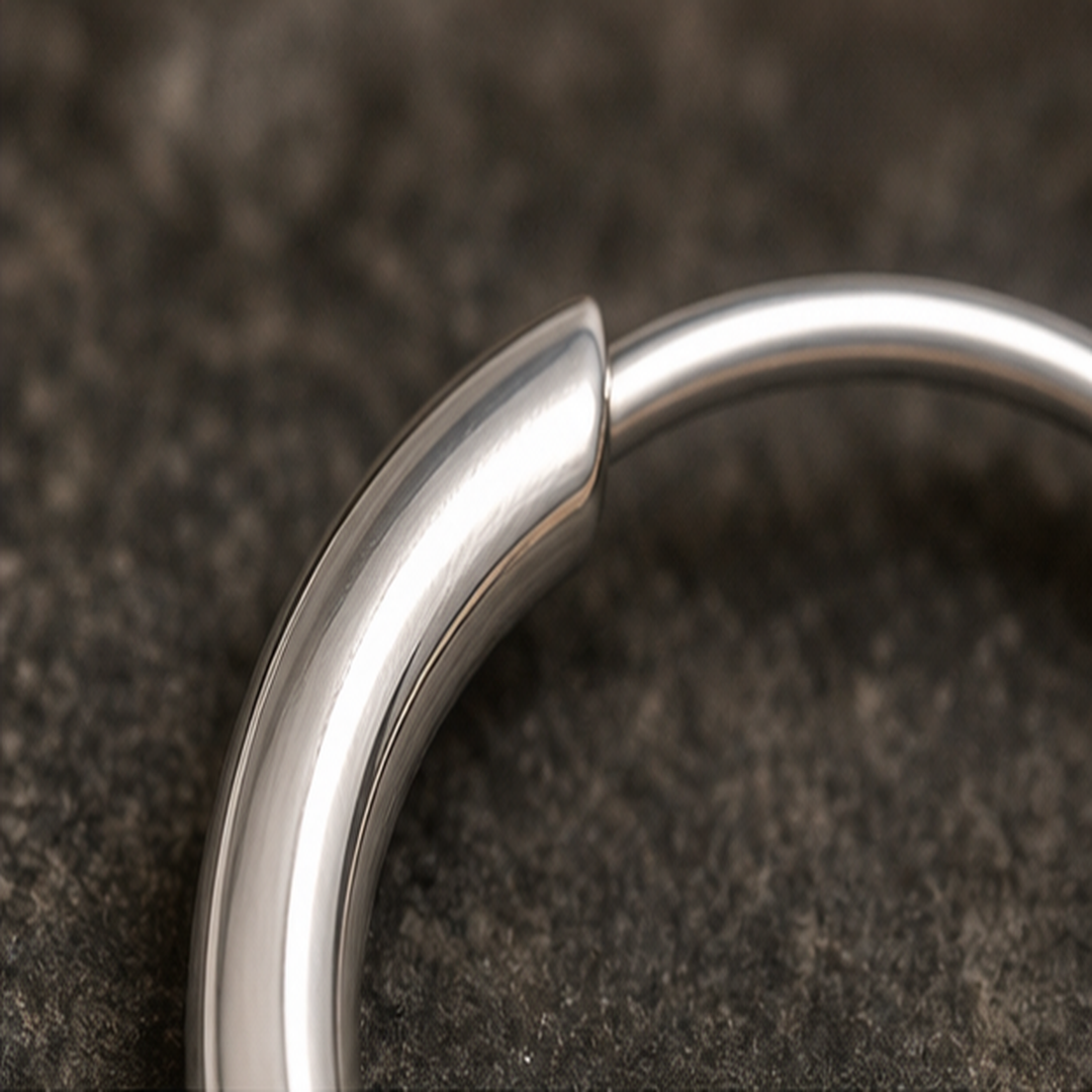 3 mm Small Hoop Earrings - 925 Sterling Silver - close-up detail - Tarashya Jewels