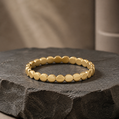 Gold-Plated Dot Stack Ring - Brass - primary product image - Tarashya Jewels
