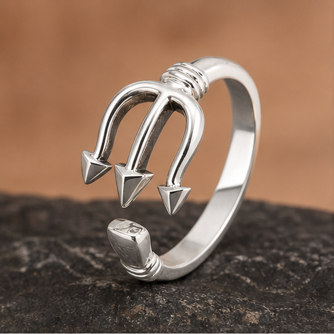 Trident Ring - 925 Sterling Silver - primary product image - Tarashya Jewels