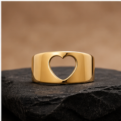 Open Heart Ring - Brass - primary product image - Tarashya Jewels