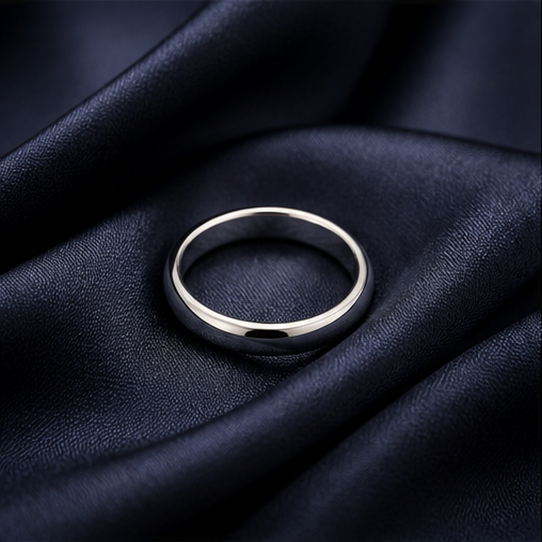 Plain Band Ring - 925 Sterling Silver - flat lay - Tarashya Jewels