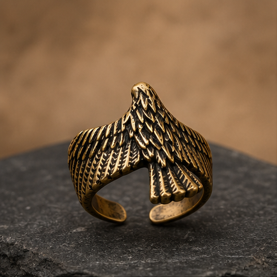 Adjustable Eagle Ring - Brass - primary product image - Tarashya Jewels