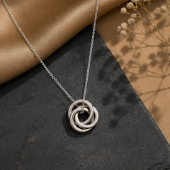 Custom Family Name Link Necklace - 925 Sterling Silver - flat lay - Tarashya Jewels