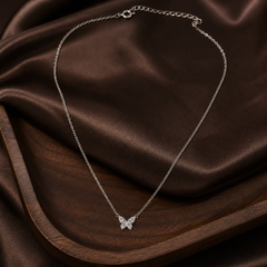 Butterfly Necklace - 925 Sterling Silver - flat lay - Tarashya Jewels