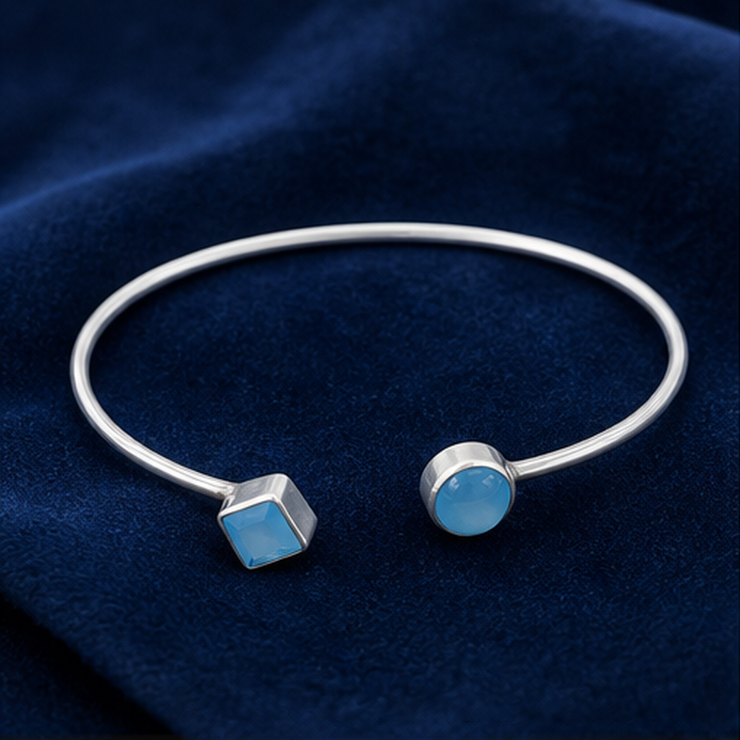 Adjustable Ball Cuff Bracelet - 925 Sterling Silver - primary product image - Tarashya Jewels
