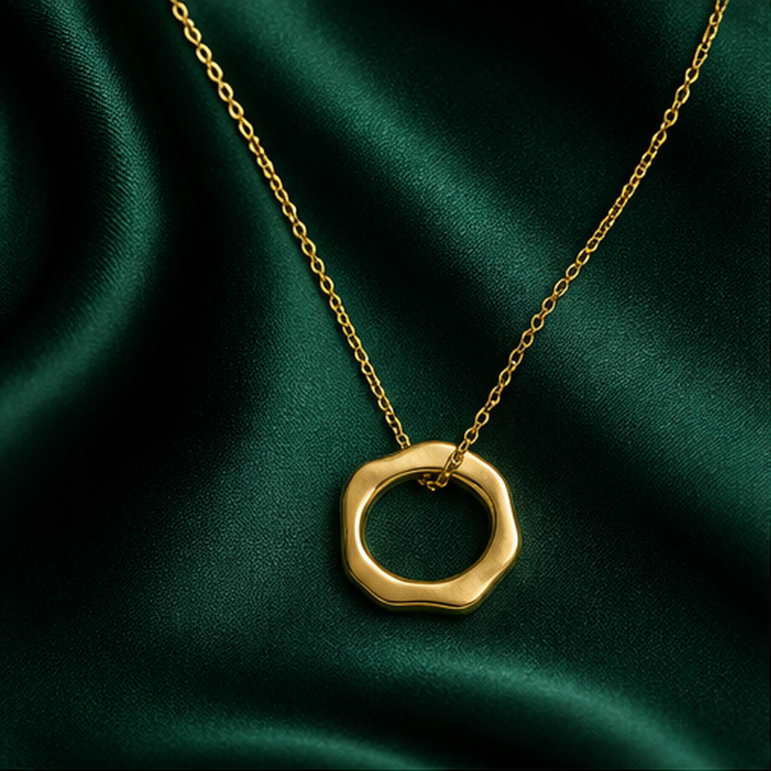 Eternity Pendant Necklace - Brass - primary product image - Tarashya Jewels