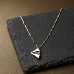 Aeroplane Necklace - 925 Sterling Silver - flat lay - Tarashya Jewels
