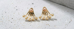 Ear Jacket Earrings - Brass